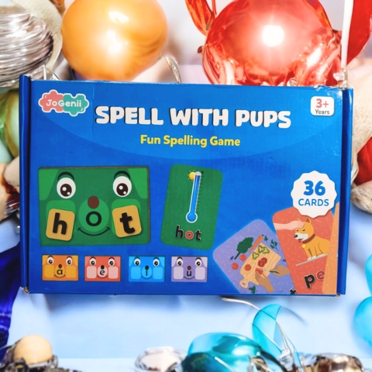 JoGenii Spell with Pups – Fun way to learn 3 letter CVC words Phonics