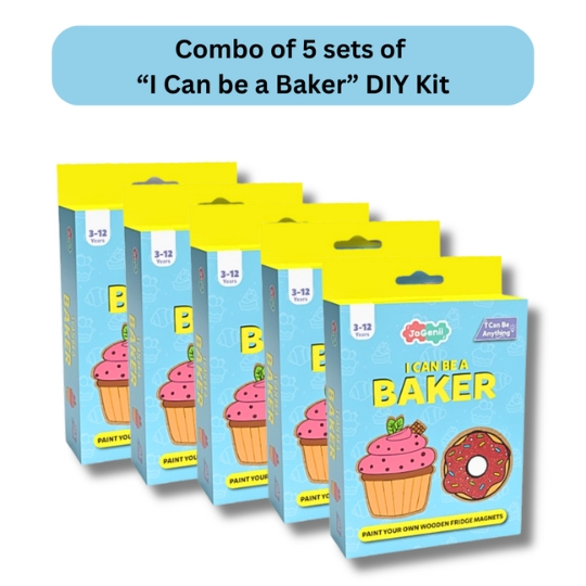 JoGenii I Can Be a Baker – JoGenii’s Mini DIY Kit | Ages 3-12 | Return Gift, Travel Friendly (Pack of 5)