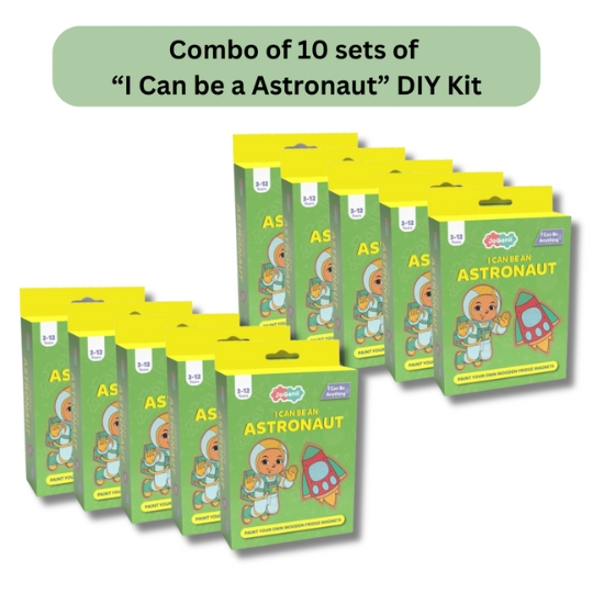 JoGenii I Can Be An Astronaut – JoGenii’s Mini DIY Kit | Ages 3-12 | Return Gift, Travel Friendly (Pack of 10)