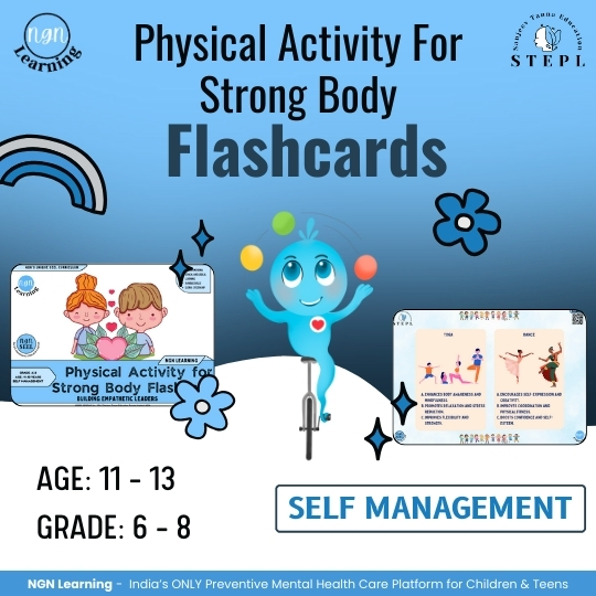 Physical Activity For Strong Body Flashcard