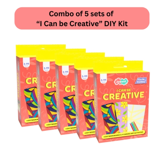 JoGenii I Can Be Creative – JoGenii’s Mini DIY Kit | Ages 3-12 | Return Gift, Travel Friendly (Pack of 5)