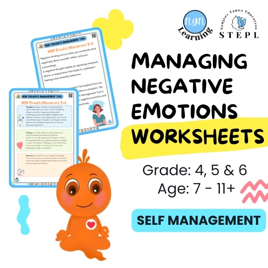 Managing Negative Emotions Worksheets